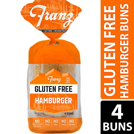 Franz Hamburger Buns Gluten Free 4 Count - 12 Oz - Image 1