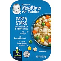 Gerber Lil Meals Pasta Stars with Chicken and Vegetables Toddler Food Tray - 6 Oz - Image 1