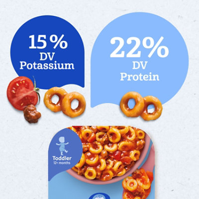 Gerber Mealtime Spaghetti Rings in Meat Sauce Toddler Food Tray - 6 Oz - Image 2
