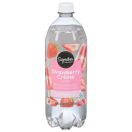 Signature SELECT Water Sparkling Strawberry Creme - 1 Liter - Image 1