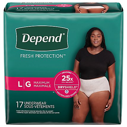 Depend FIT-FLEX Adult Incontinence Underwear for Women - 17 Count - Image 3