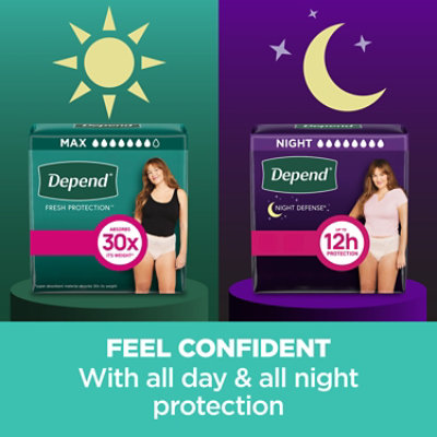 Depend Fresh ProteCountion Adult Large Blush Absorbency Incontinence Underwear - 17 Count - Image 5