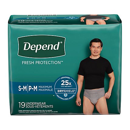 Depend FIT-FLEX Adult Incontinence Underwear for Men Maximum Absorbency Small Medium - 19 Count - Image 8