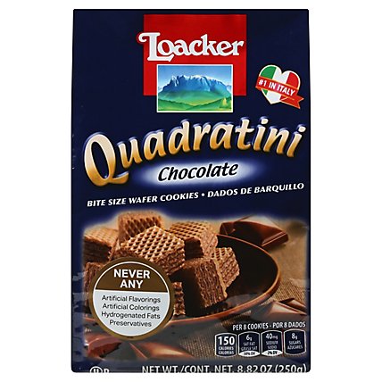 Loacker Quadratini Cookies Wafer Bite Size Chocolate - 8.82 Oz - Image 3