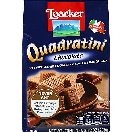 Loacker Quadratini Cookies Wafer Bite Size Chocolate - 8.82 Oz - Image 2