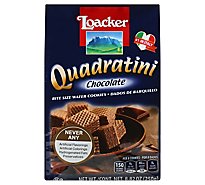 Loacker Quadratini Cookies Wafer Bite Size Chocolate - 8.82 Oz