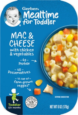 Gerber Baby Food Toddler Mac & Cheese With Chicken & Vegetables - 6 Oz - Image 2