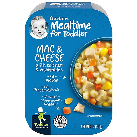 Gerber Baby Food Toddler Mac & Cheese With Chicken & Vegetables - 6 Oz
