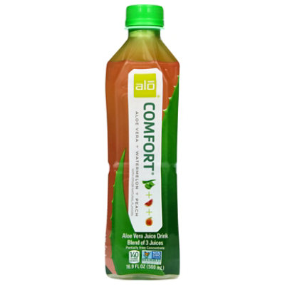 alo COMFORT Aloe Vera Juice Drink Watermelon + Peach - 16.9 Fl. Oz. - Image 2