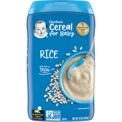 Gerber Cereal Rice - 16 Oz