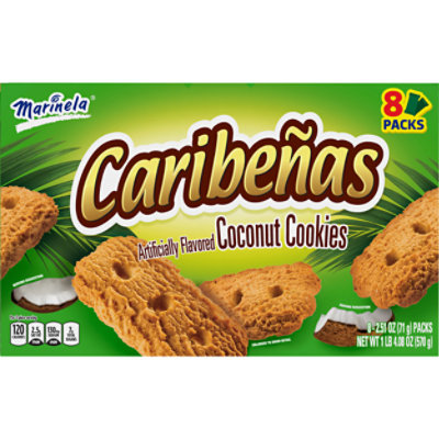 Marinela Caribeñas Coconut Cookies 8 Packs - 20.1 Oz - Image 1