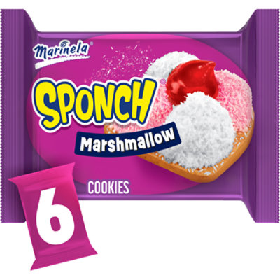 Marinela Sponch Marshmallow Cookies with Coconut and Strawberry - 9.54 Oz