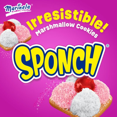 Marinela Sponch Marshmallow Cookies with Coconut and Strawberry - 9.54 Oz - Image 3