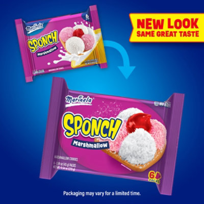 Marinela Sponch Marshmallow Cookies with Coconut and Strawberry - 9.54 Oz - Image 4