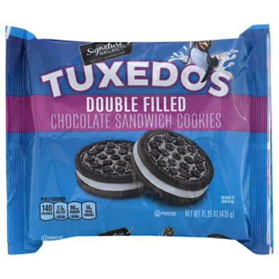  Signature SELECT Cookies Sandwich Tuxedos Double Filled Chocolate - 15.35 Oz 
