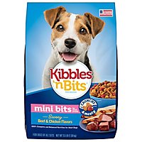 Kibbles N Bits Dog Food Mini Bits Savory Beef & Chicken Flavor Small Breed Bag - 3.5 Lb - Image 2