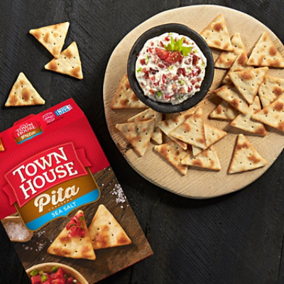 Town House Pita Oven Baked Crackers Sea Salt Lunch Snacks - 9.5 Oz - Image 5