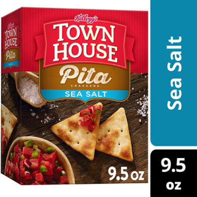 Town House Pita Crackers Ready To Dip Snacks Sea Salt - 9.5 Oz