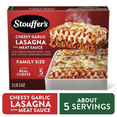 Stouffer's Family Size Cheesy Garlic Lasagna With Meat Sauce Frozen Meal - 35 Oz - Image 1