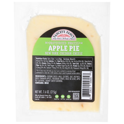 Yancy's Fancy Apple Pie Cheddar Cheese Wedge - 7.6 Oz.