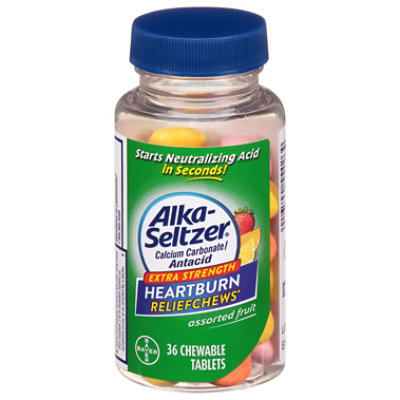  Alka-Seltzer Heartburn Relief Chewable Tablets Assorted Fruit - 36 Count 