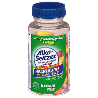  Alka-Seltzer Heartburn Relief Chewable Tablets Assorted Fruit - 36 Count 