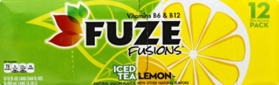 Fuze Fusions Tea Iced Lemon With Vitamins B6 & B12 - 12-12 Fl. Oz. - Image 2