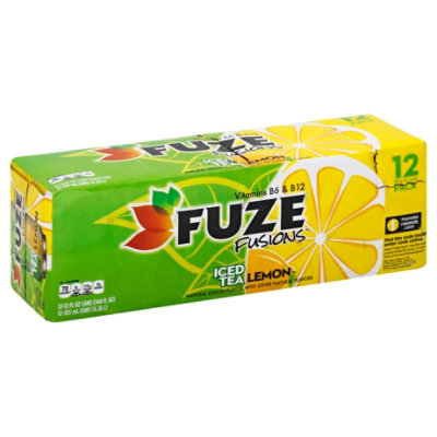 Fuze Fusions Tea Iced Lemon With Vitamins B6 & B12 - 12-12 Fl. Oz.