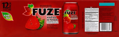 Fuze Iced Tea Strawberry Red Tea Fridge Pack Cans - 12-12 Fl. Oz. - Image 3