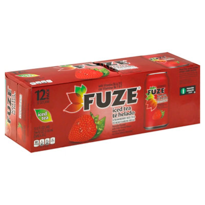 Fuze Iced Tea Strawberry Red Tea Fridge Pack Cans - 12-12 Fl. Oz. - Image 1
