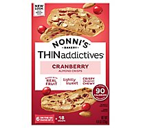 Nonnis THINaddictives Cookies Almond Thin Cranberry 6 Count - 4.4 Oz