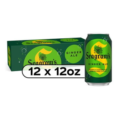 Seagrams Ginger Ale Soda Soft Drinks Fridge Pack Cans - 12-12 Fl. Oz. - Image 1