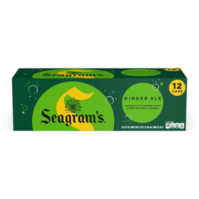 Seagrams Ginger Ale Soda Soft Drinks Fridge Pack Cans - 12-12 Fl. Oz. - Image 3