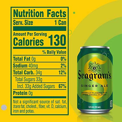 Seagrams Ginger Ale Soda Soft Drinks Fridge Pack Cans - 12-12 Fl. Oz. - Image 5