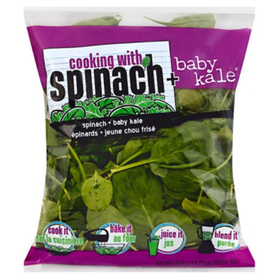 cooking with spinach Plus Baby Kale - 13.25 Oz