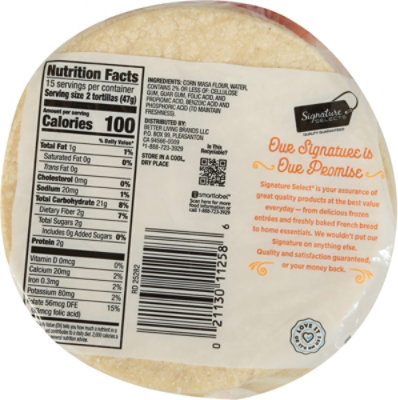 Signature SELECT White Corn Tortillas 30 Count - 25 Oz - Image 5