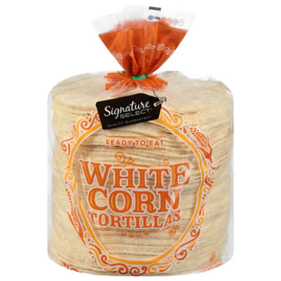Signature SELECT White Corn Tortillas  Bag 72 Count - 60 Oz