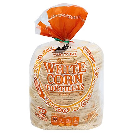 Signature SELECT Tortillas Corn White Bag 72 Count - 60 Oz - Image 1
