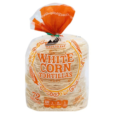 Signature SELECT Tortillas Corn White Bag 72 Count - 60 Oz