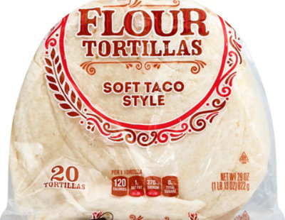 Signature SELECT Flour Tortillas Medium Size Bag 20 Count - 29.17 Oz - Image 2