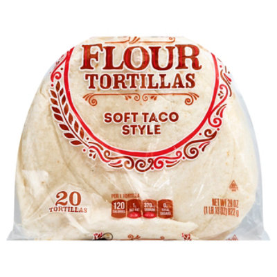 Signature SELECT Flour Tortillas Medium Size Bag 20 Count - 29.17 Oz