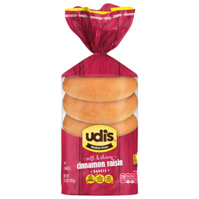 Udis Bagel Cinnimon Raisin Gluten Free - 14 Oz - Image 3