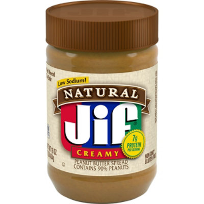 Jif Natural Peanut Butter Creamy - 16 Oz - Image 1