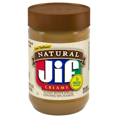 Jif Natural Peanut Butter Creamy - 16 Oz