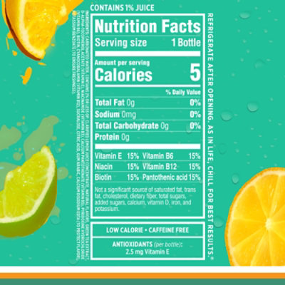 Sparkling Ice Lemon Lime Sparkling Water 17 fl. oz. Bottle - Image 5