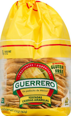 Guerrero Tostadas Caseras Amarillas Gluten Free Bag 22 Count - 12.8 Oz