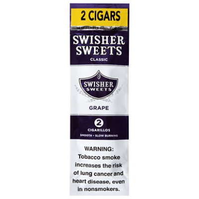 Swisher Sweets Cigars Grape 2 - 2 Count - Image 2