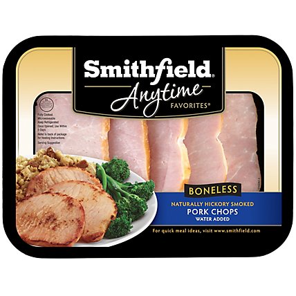 Smithfield Anytime Favorites Naturally Hickory Smoked Pork Chops - 11 Oz - Image 2