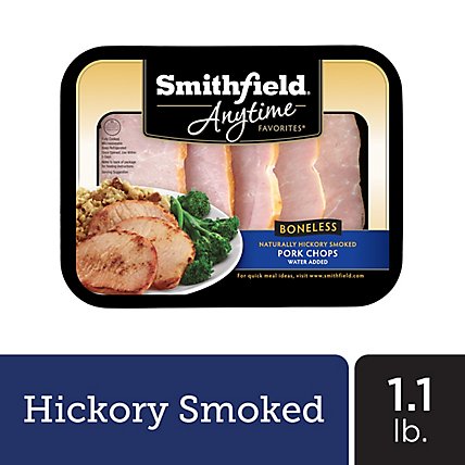 Smithfield Anytime Favorites Naturally Hickory Smoked Pork Chops - 11 Oz - Image 1