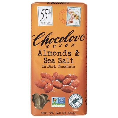 Chocolove Dark Chocolate Almonds & Sea Salt - 3.2 Oz - Image 3